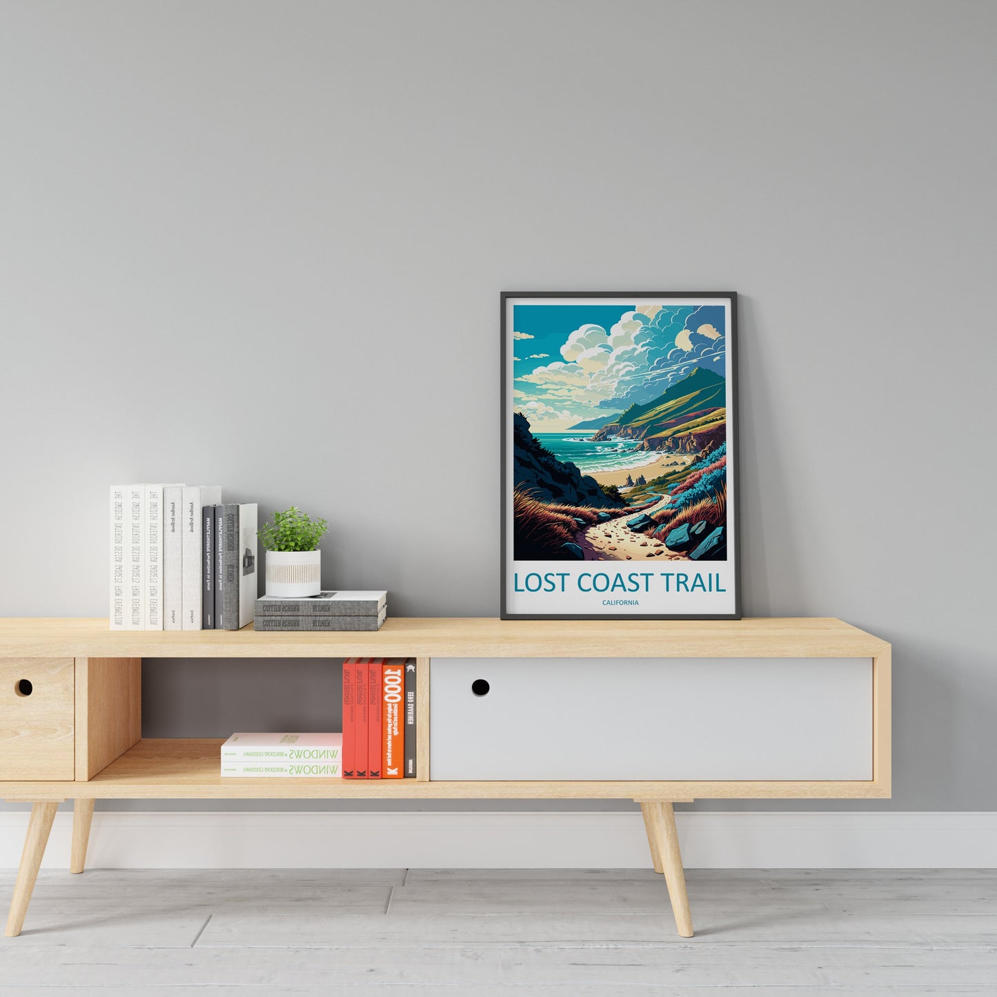 Lost Coast Trail Travel Print Wall Art Lost Coast Wall Hanging Home Décor Lost Coast Gift Art Lovers California Art Poster Long Beach Cali