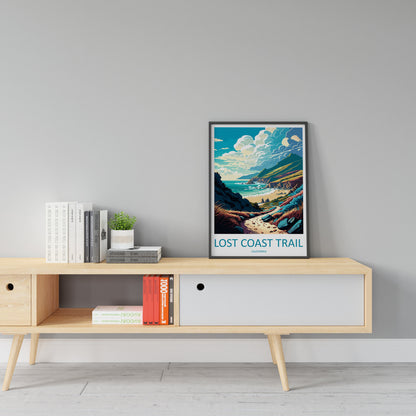 Lost Coast Trail Travel Print Wall Art Lost Coast Wall Hanging Home Décor Lost Coast Gift Art Lovers California Art Poster Long Beach Cali