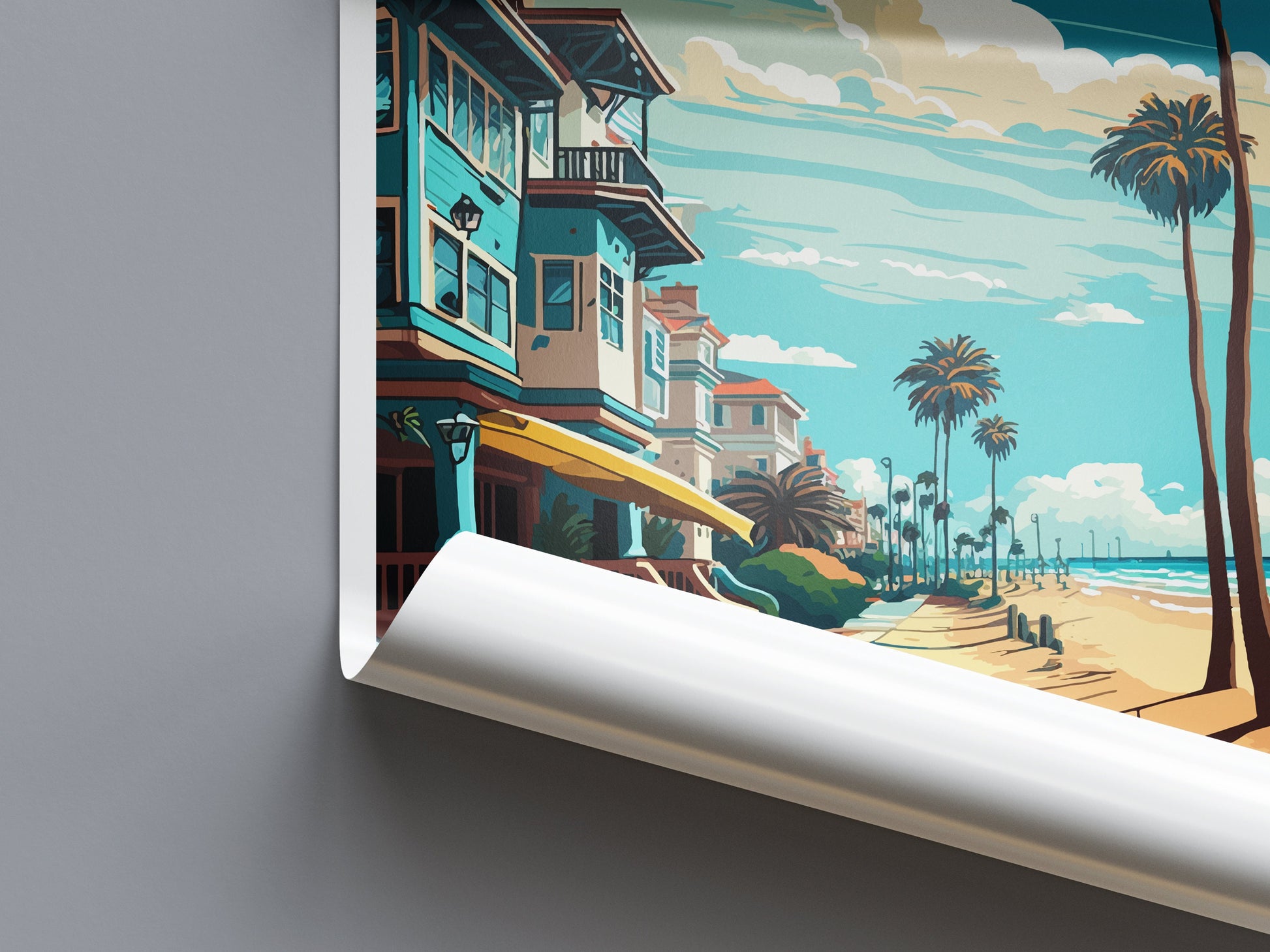 Mission Beach Travel Print Wall Art Mission Beach Wall Hanging Home Décor Mission Beach Gift Art Lovers California Art Poster Mission Beach