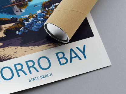 Morro Bay State Beach Travel Print Wall Art Morro Bay Wall Hanging Home Décor Morro Bay Gift Art Lovers California Art Poster Morro Bay