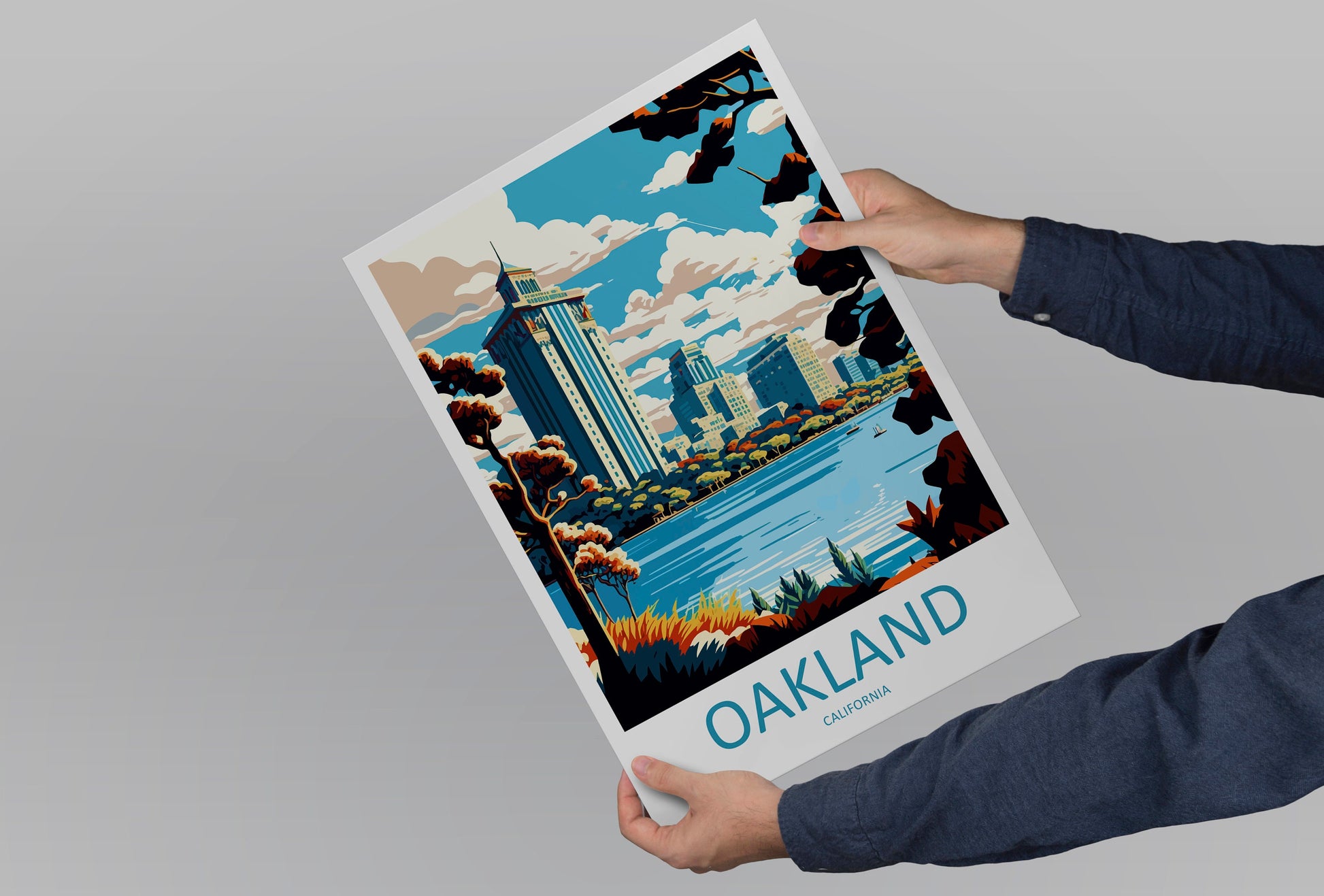 Oakland Travel Print Wall Art Oakland Wall Hanging Home Décor Oakland Gift Art Lovers California Art Poster Oakland Art