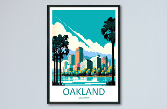 Oakland Travel Print Wall Art Oakland Wall Hanging Home Décor Oakland Gift Art Lovers California Art Poster Oakland Art