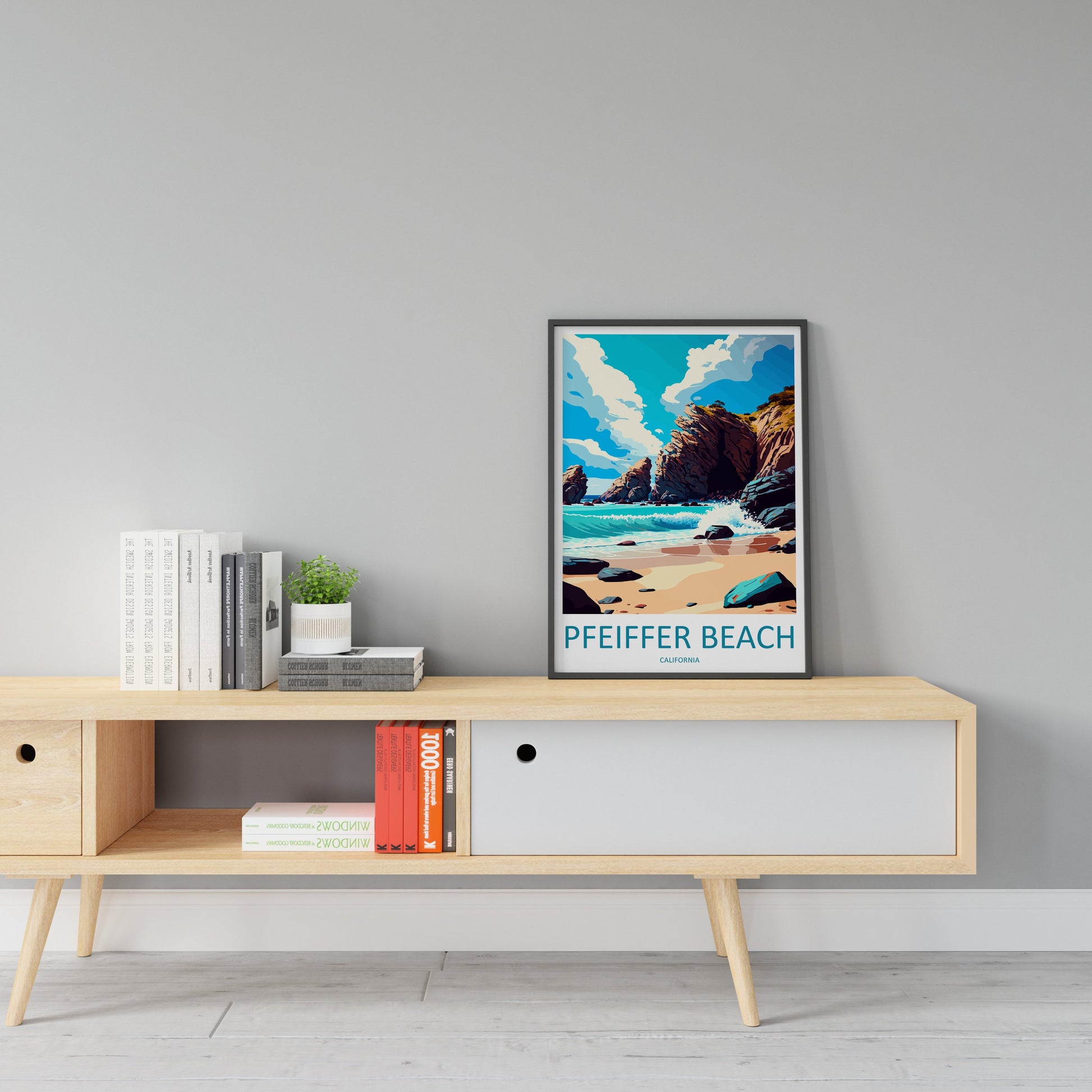 Pfeiffer Beach Travel Print Wall Art Pfeiffer Beach Wall Hanging Home Décor Pfeiffer Beach Gift Art Lovers California Art Poster PfeifferArt