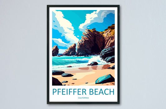 Pfeiffer Beach Travel Print Wall Art Pfeiffer Beach Wall Hanging Home Décor Pfeiffer Beach Gift Art Lovers California Art Poster PfeifferArt