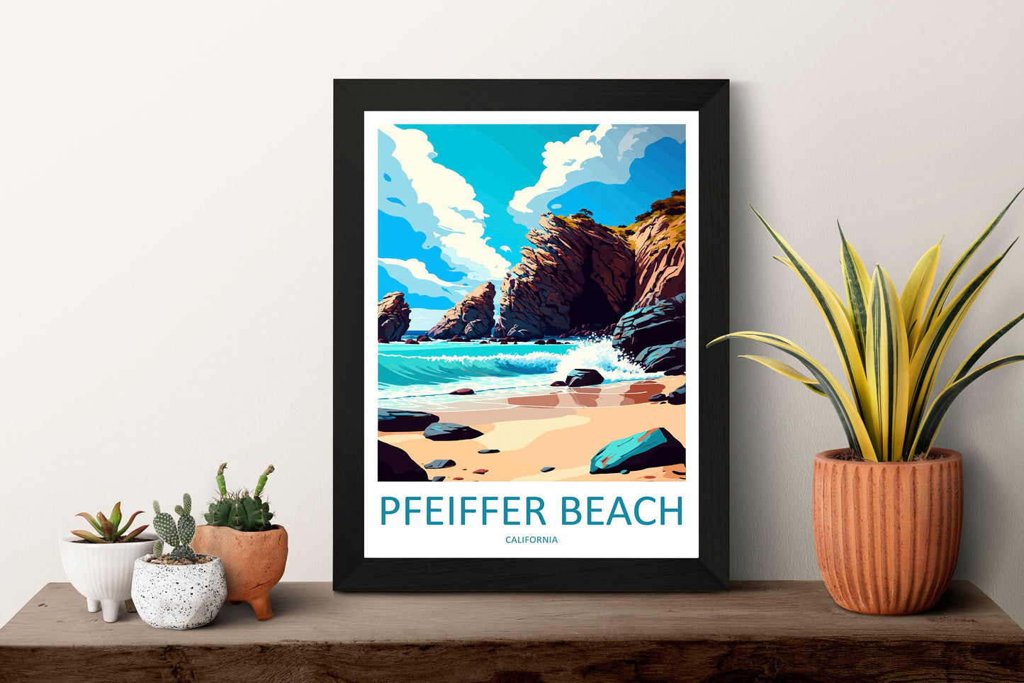 Pfeiffer Beach Travel Print Wall Art Pfeiffer Beach Wall Hanging Home Décor Pfeiffer Beach Gift Art Lovers California Art Poster PfeifferArt