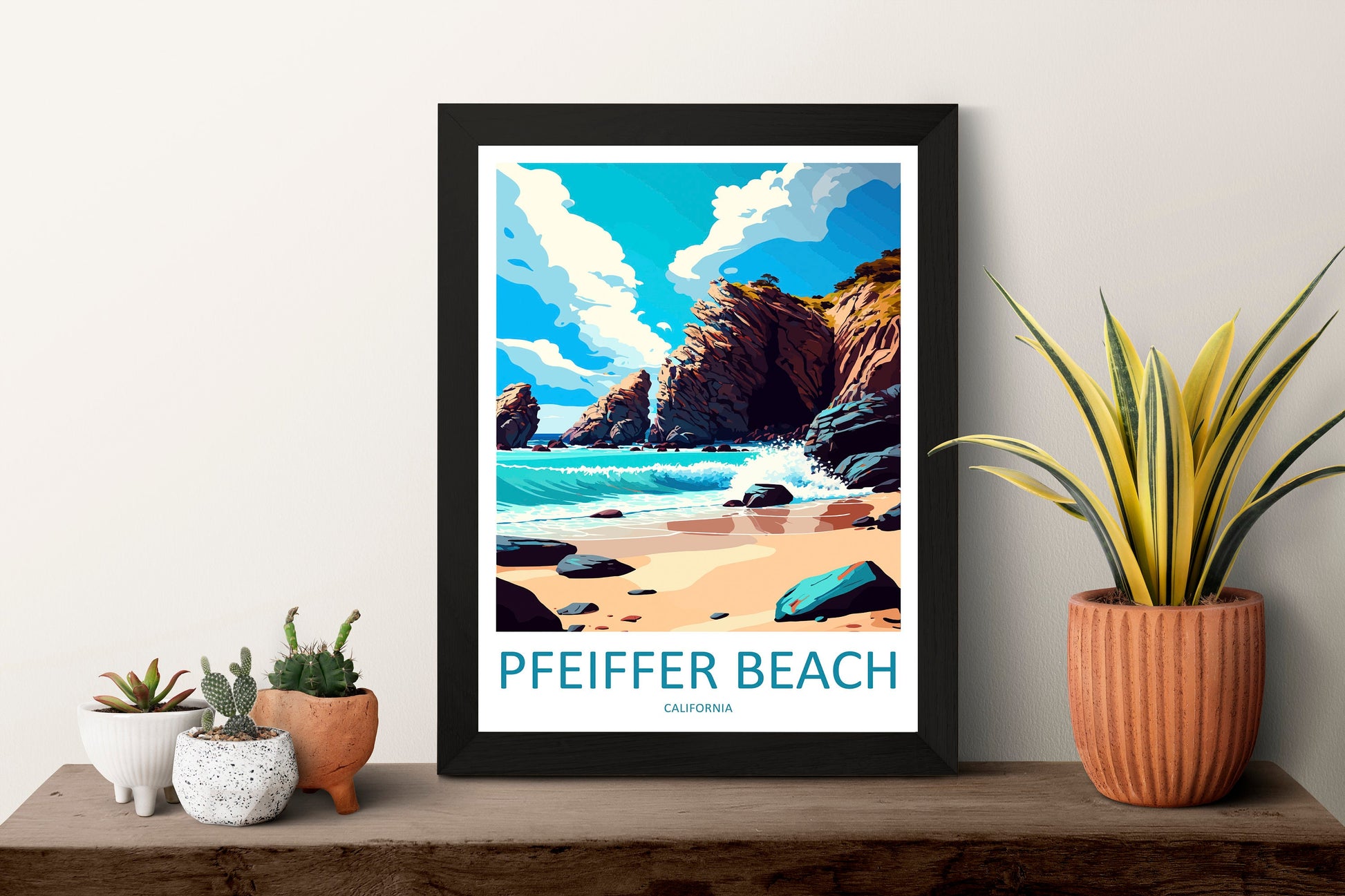 Pfeiffer Beach Travel Print Wall Art Pfeiffer Beach Wall Hanging Home Décor Pfeiffer Beach Gift Art Lovers California Art Poster PfeifferArt