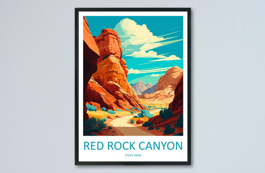Red Rock Canyon State Park Travel Print Wall Art Red Rock Canyon Wall Hanging Home Décor Red Rock Canyon Gift Art Lovers California Art