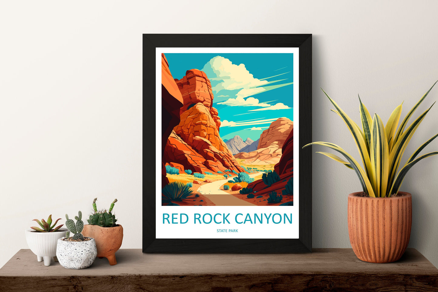 Red Rock Canyon State Park Travel Print Wall Art Red Rock Canyon Wall Hanging Home Décor Red Rock Canyon Gift Art Lovers California Art