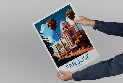 San Jose Travel Print Wall Art San Jose Wall Hanging Home Décor San Jose Gift Art Lovers California Art Poster San Jose Wall Poster Travel