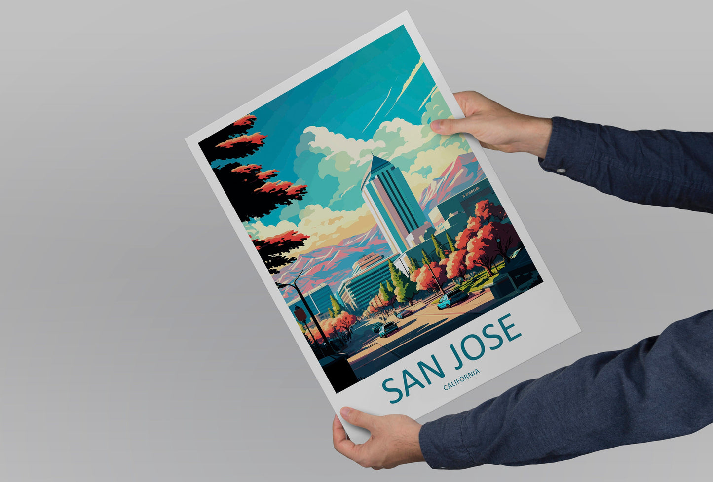 San Jose Travel Print Wall Art San Jose Wall Hanging Home Décor San Jose Gift Art Lovers California Art Poster San Jose Wall Poster Travel