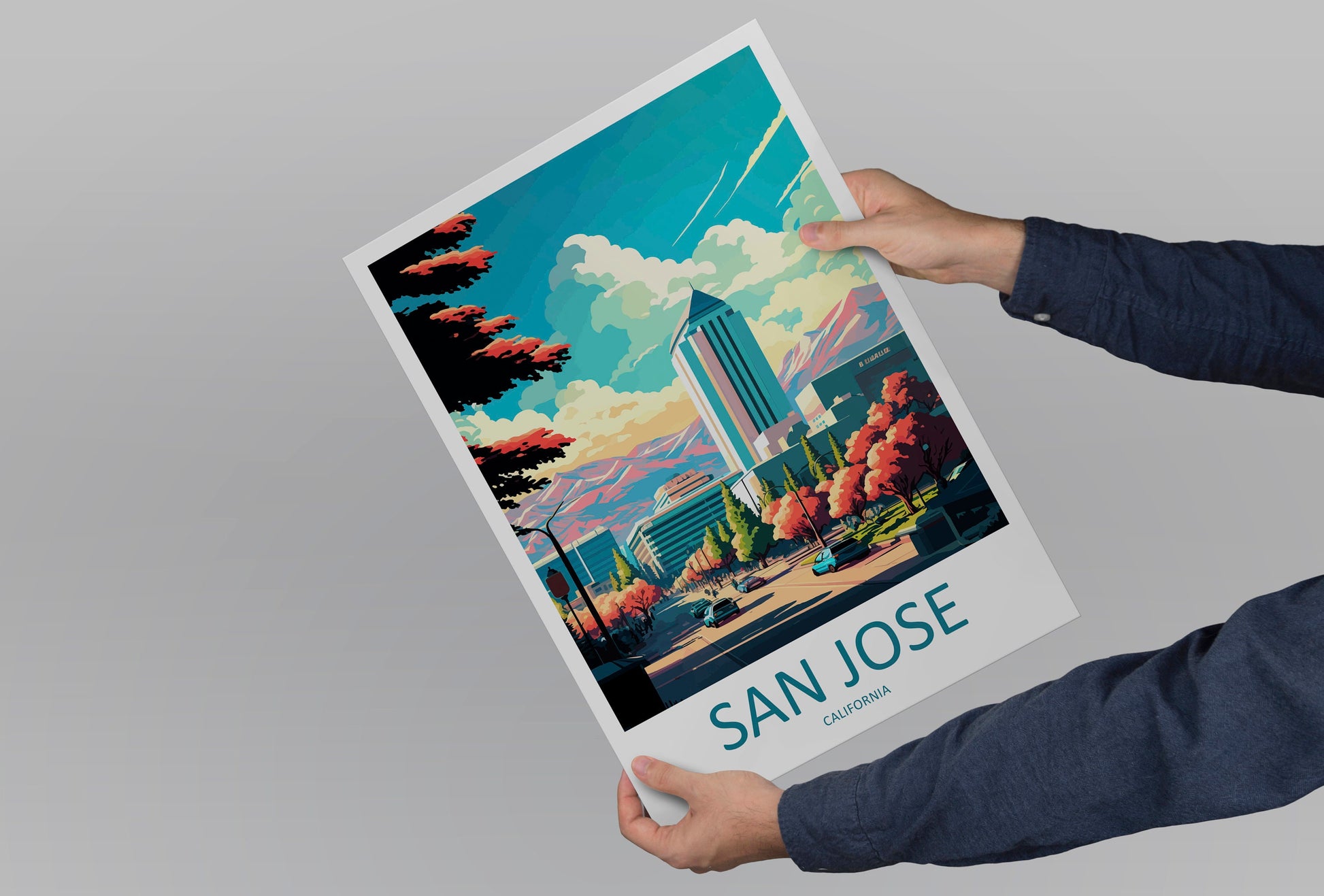 San Jose Travel Print Wall Art San Jose Wall Hanging Home Décor San Jose Gift Art Lovers California Art Poster San Jose Wall Poster Travel