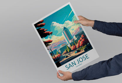 San Jose Travel Print Wall Art San Jose Wall Hanging Home Décor San Jose Gift Art Lovers California Art Poster San Jose Wall Poster Travel