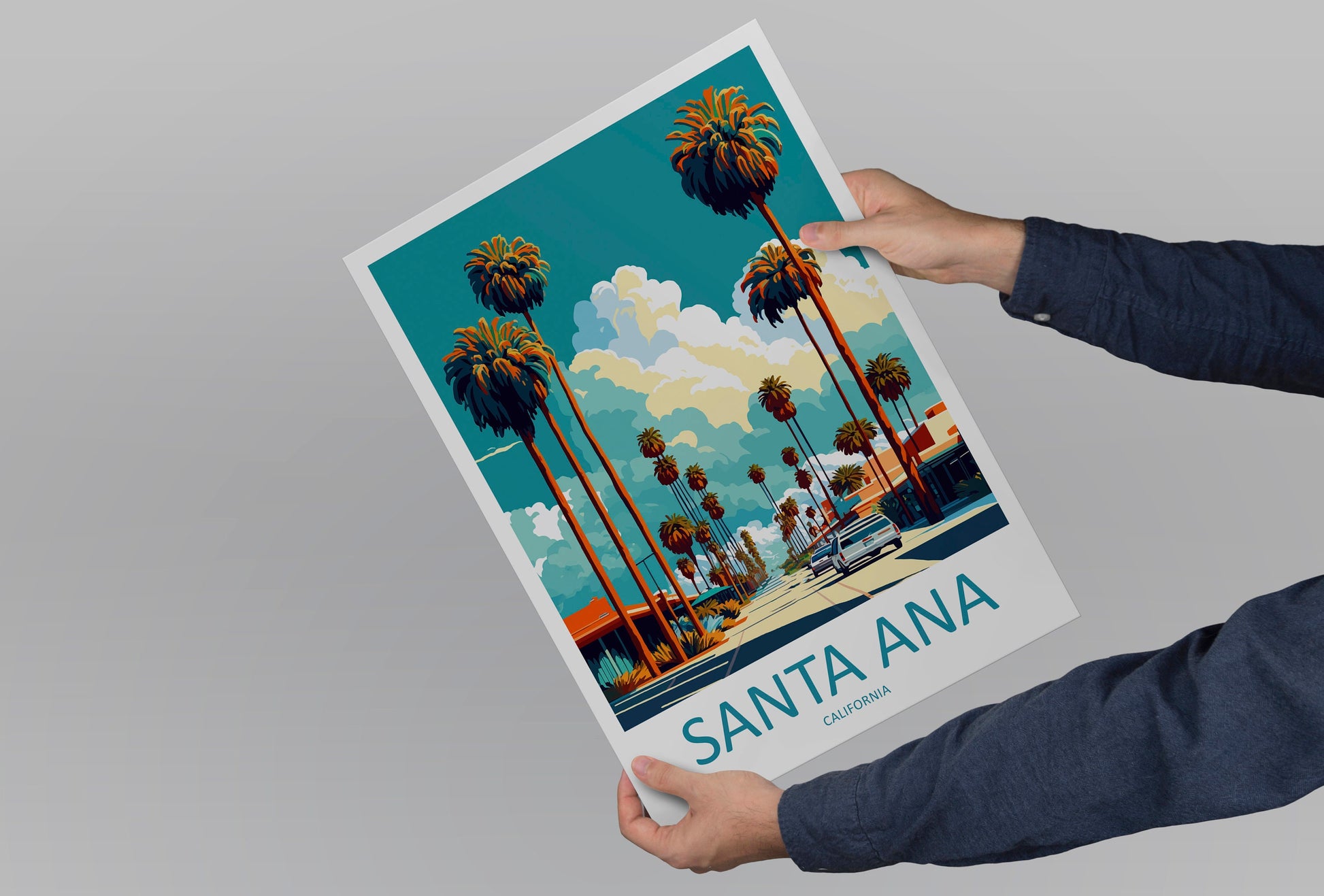 Santa Ana Travel Print Wall Art Santa Ana Wall Hanging Home Décor Santa Ana Gift Art Lovers California Art Poster Santa Ana Wall Poster