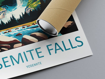Yosemite Falls Travel Print Wall Art Yosemite Falls Wall Hanging Home Décor Yosemite Falls Gift Art Lovers California Art Poster Yosemite