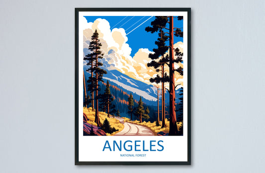 Angeles National Forest Travel Print Wall Art Angeles National Forest Wall Hanging Home Décor Angeles National Forest Gift Art California