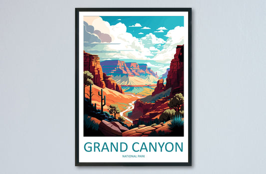 Grand Canyon National Park Travel Print Wall Art Grand Canyon Wall Hanging Home Décor Grand Canyon Gift Art Lovers Arizona Art Lover Gift