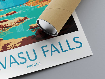 Havasu Falls Travel Print Wall Art Havasu Falls Wall Hanging Home Décor Havasu Falls Gift Art Lovers Arizona Art Lover Gift Arizona Print