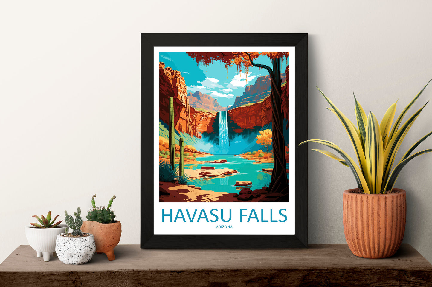 Havasu Falls Travel Print Wall Art Havasu Falls Wall Hanging Home Décor Havasu Falls Gift Art Lovers Arizona Art Lover Gift Arizona Print