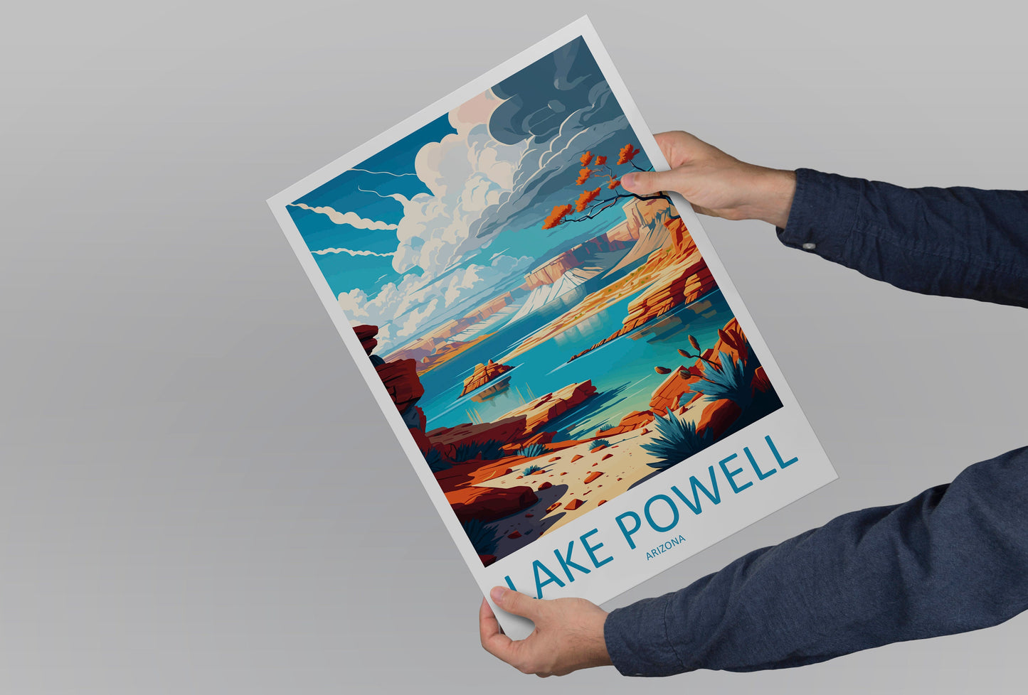 Lake Powell Travel Print Wall Art Lake Powell Wall Hanging Home Décor Lake Powell Gift Art Lovers Arizona Art Lover Gift Arizona Print