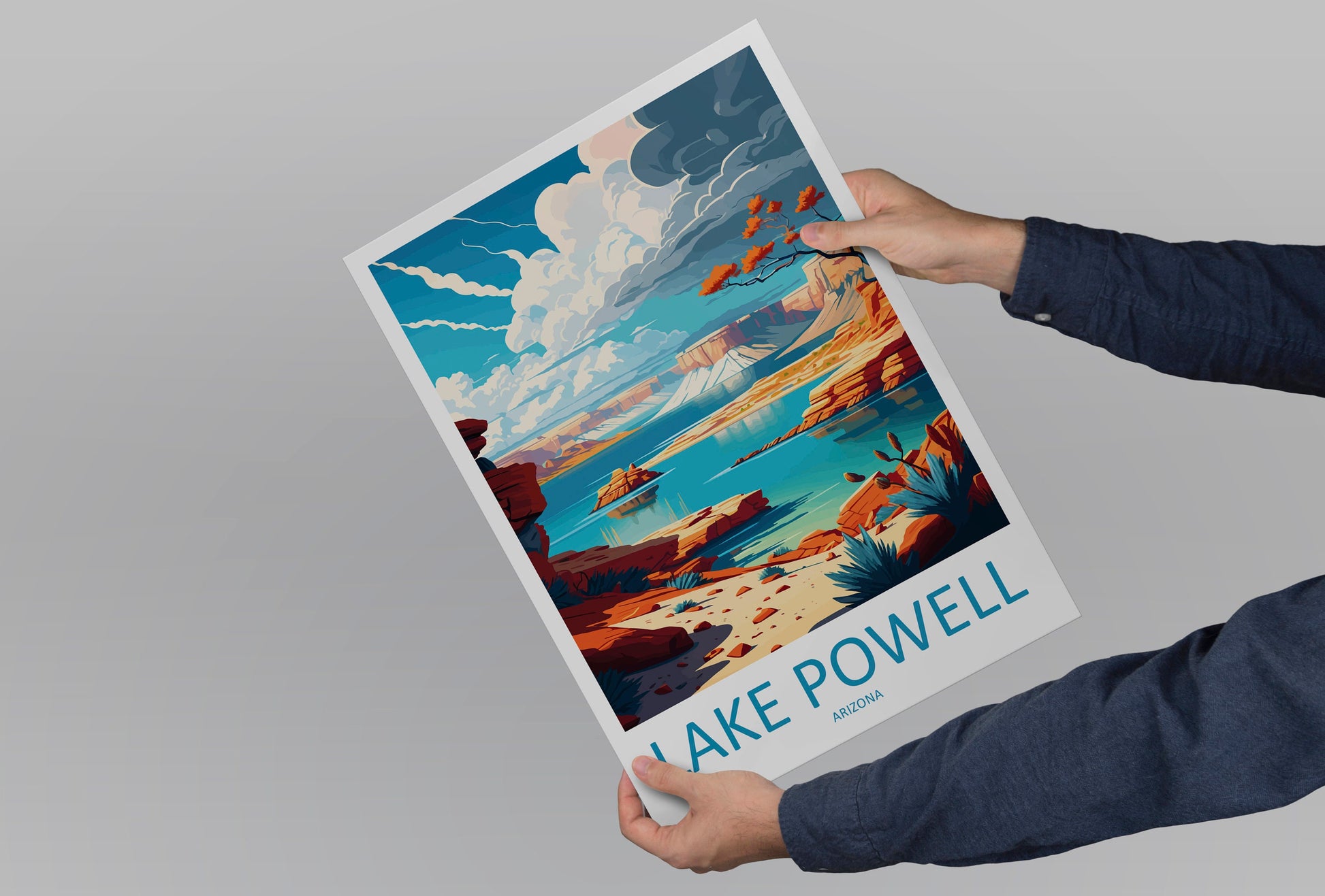Lake Powell Travel Print Wall Art Lake Powell Wall Hanging Home Décor Lake Powell Gift Art Lovers Arizona Art Lover Gift Arizona Print