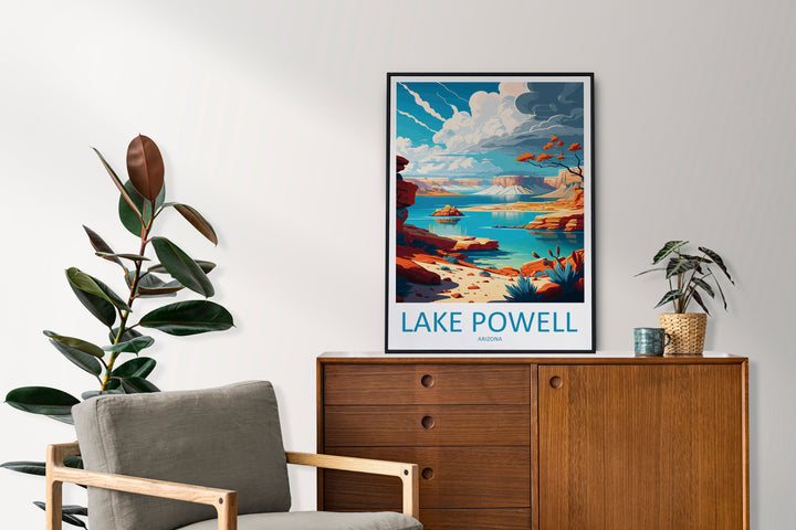 Lake Powell Travel Print Wall Art Lake Powell Wall Hanging Home Décor Lake Powell Gift Art Lovers Arizona Art Lover Gift Arizona Print