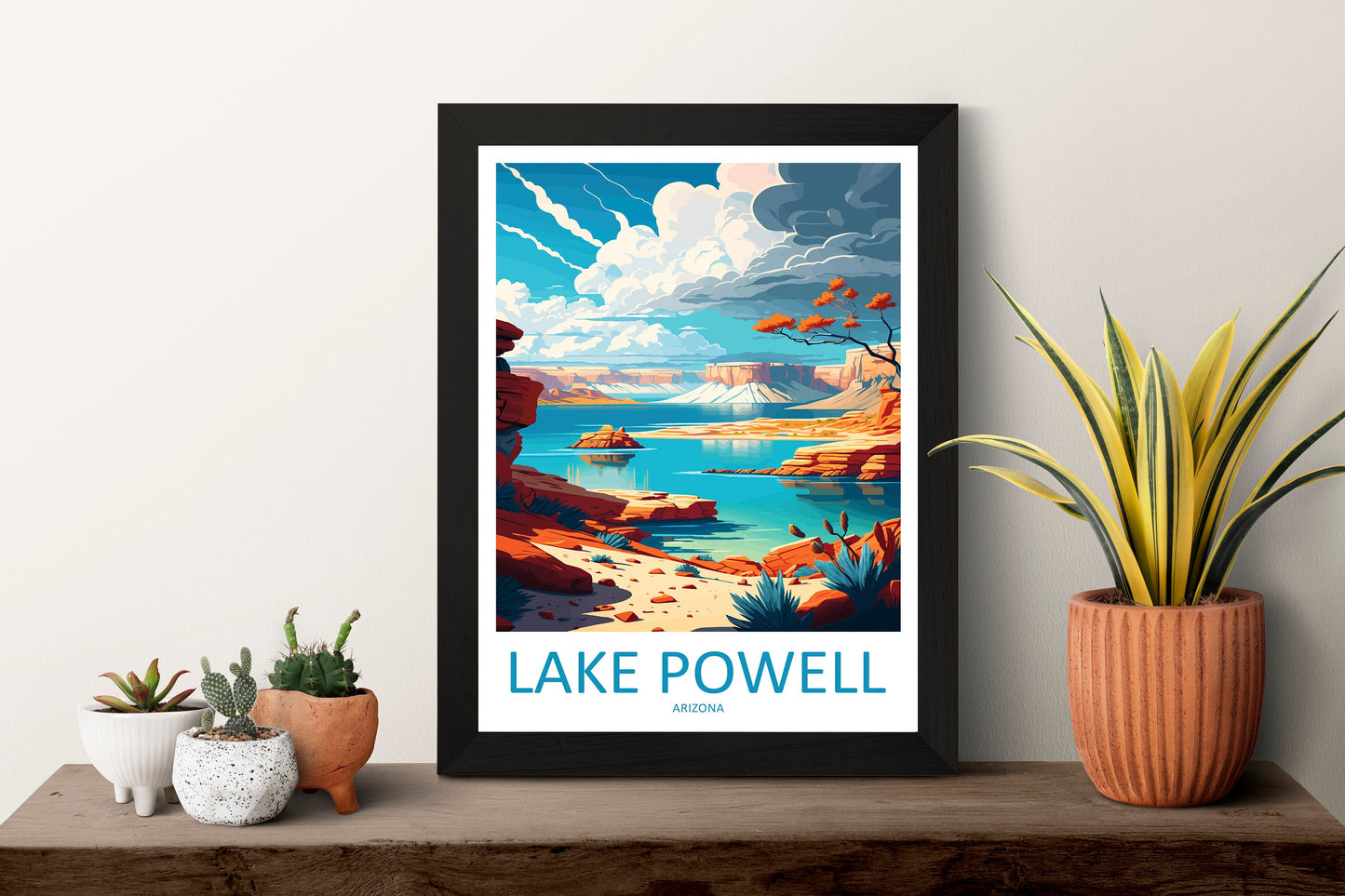 Lake Powell Travel Print Wall Art Lake Powell Wall Hanging Home Décor Lake Powell Gift Art Lovers Arizona Art Lover Gift Arizona Print