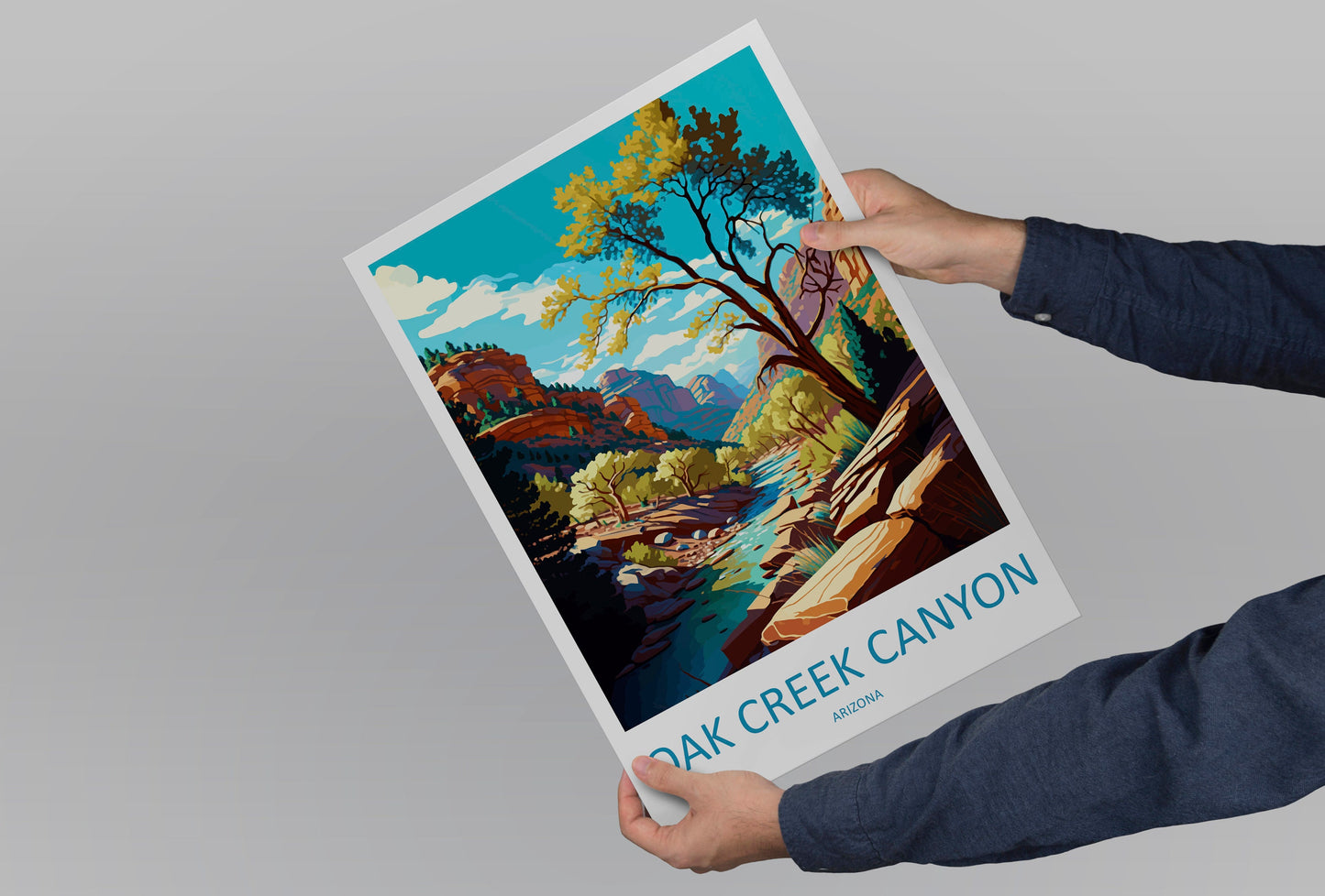 Oak Creek Canyon Travel Print Wall Art Oak Creek Canyon Wall Hanging Home Décor Oak Creek Canyon Gift Art Lovers Arizona Art Lover Gift