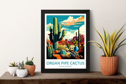 Organ Pipe Cactus National Monument Travel Print Wall Art Organ Pipe Cactus Wall Hanging Home Décor Organ Pipe Cactus Gift Art Lover Arizona