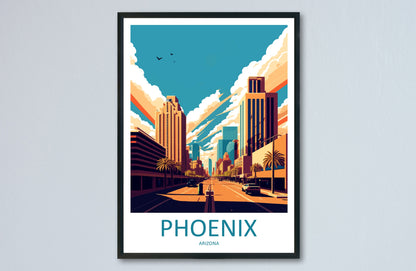 Phoenix Travel Print Wall Art Phoenix Wall Hanging Home Décor Phoenix Gift Art Lovers Arizona Art Lover Gift Arizona Print Decor