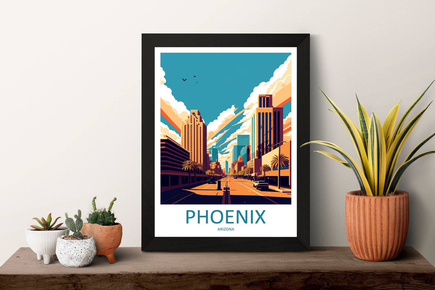 Phoenix Travel Print Wall Art Phoenix Wall Hanging Home Décor Phoenix Gift Art Lovers Arizona Art Lover Gift Arizona Print Decor