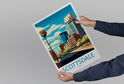 Scottsdale Travel Print Wall Art Scottsdale Wall Hanging Home Décor Scottsdale Gift Art Lovers Arizona Art Lover Gift Arizona Print Decor