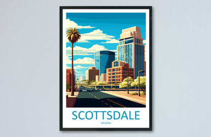 Scottsdale Travel Print Wall Art Scottsdale Wall Hanging Home Décor Scottsdale Gift Art Lovers Arizona Art Lover Gift Arizona Print Decor