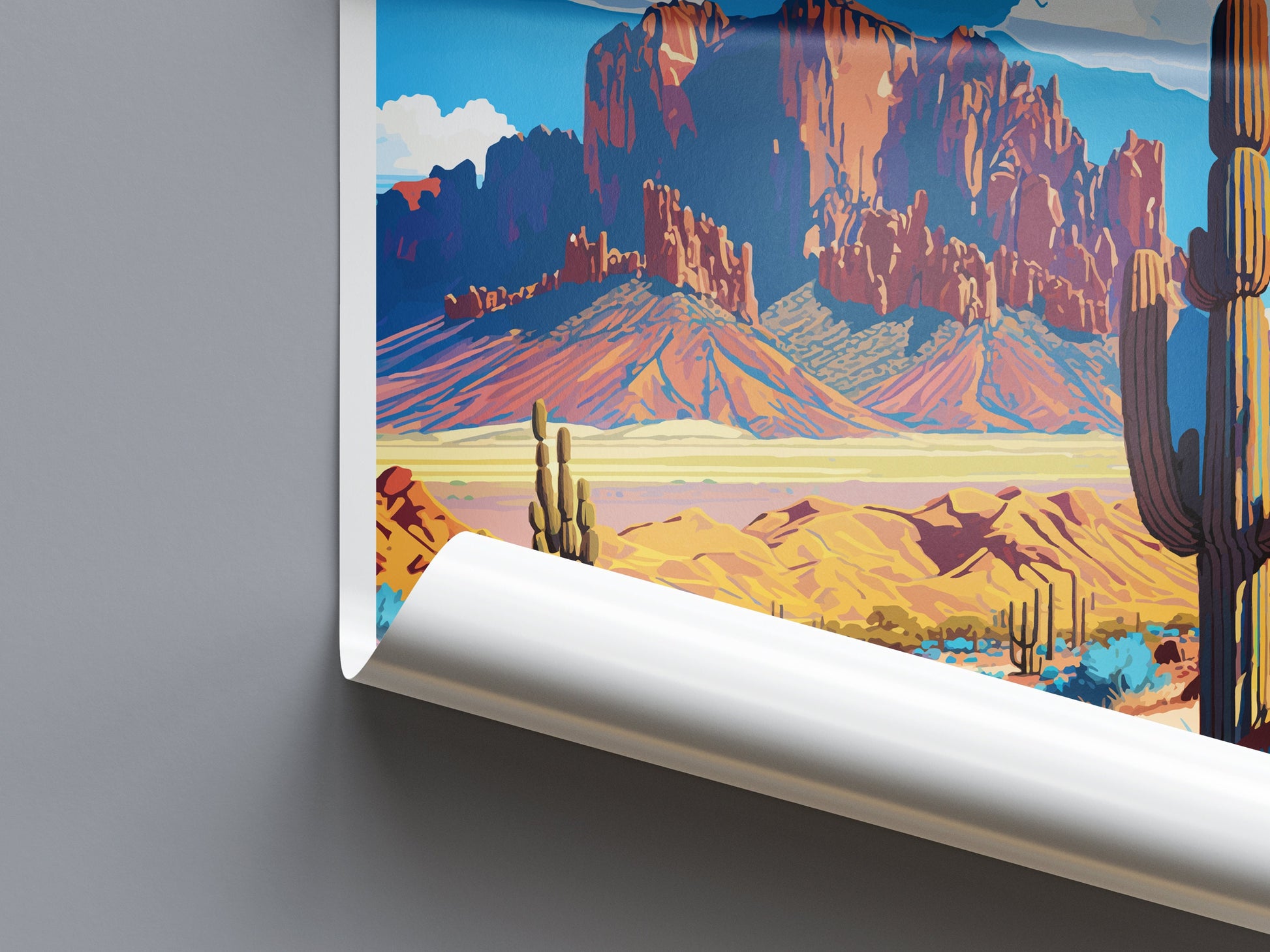 Superstition Mountains Travel Print Wall Art Superstition Mountains Wall Hanging Home Décor Superstition Mountains Gift Art Lovers Arizona