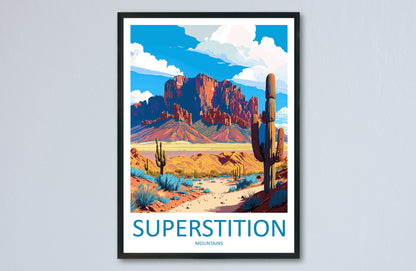 Superstition Mountains Travel Print Wall Art Superstition Mountains Wall Hanging Home Décor Superstition Mountains Gift Art Lovers Arizona