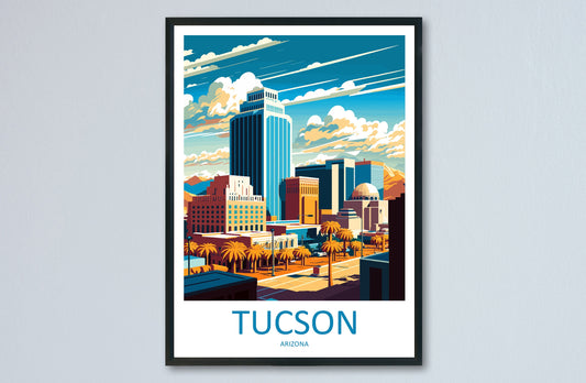 Tucson Travel Print Wall Art Tucson Wall Hanging Home Décor Tucson Gift Art Lovers Arizona Art Lover Gift Arizona Print Decor