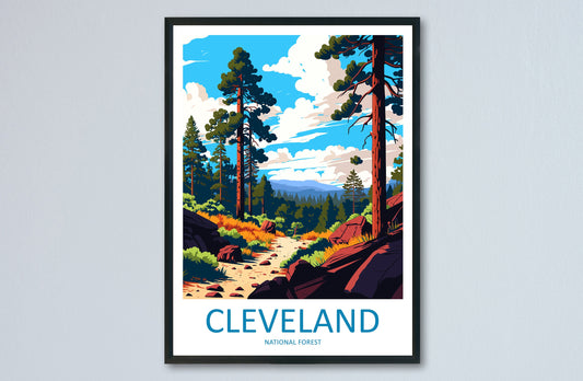 Cleveland National Forest Travel Print Wall Art Cleveland National Forest Wall Hanging Home Décor Cleveland National Forest Gift Art Lovers