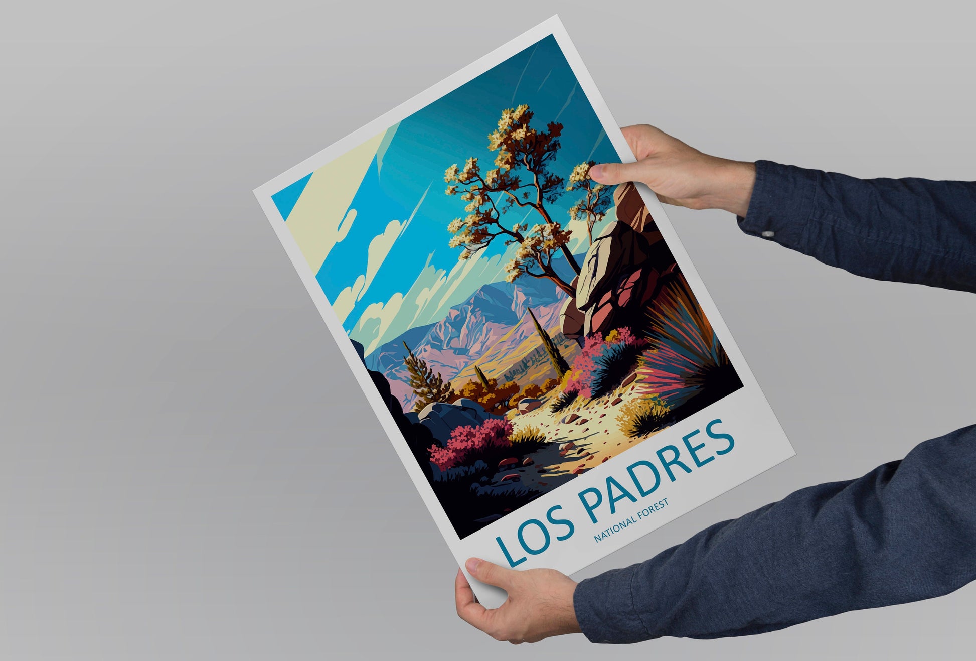 Los Padres National Forest Travel Print Wall Art Los Padres National Forest Wall Hanging Home Décor Los Padres National Forest Gift Art