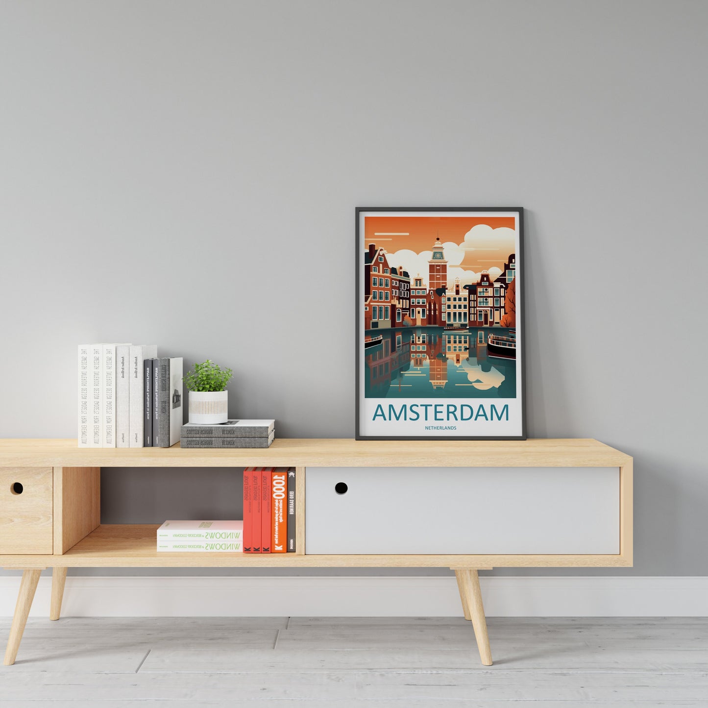 Amsterdam Travel Print Wall Art Amsterdam Wall Hanging Home Décor Amsterdam Gift Art Lovers Netherlands Art Lover Gift Amsterdam Decor