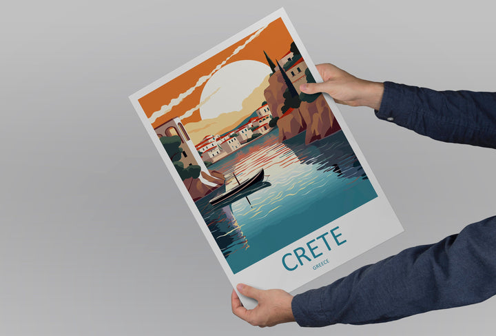 Crete Travel Print Wall Art Crete Greece Wall Hanging Home Decoration Crete Gift Art Lovers Wall Art Print Crete Wall Décor Greece Poster