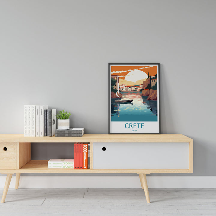 Crete Travel Print Wall Art Crete Greece Wall Hanging Home Decoration Crete Gift Art Lovers Wall Art Print Crete Wall Décor Greece Poster
