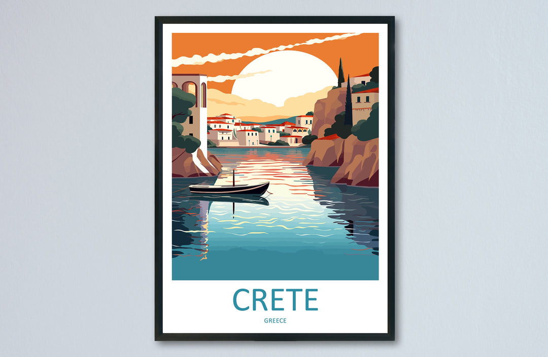 Crete Travel Print Wall Art Crete Greece Wall Hanging Home Decoration Crete Gift Art Lovers Wall Art Print Crete Wall Décor Greece Poster