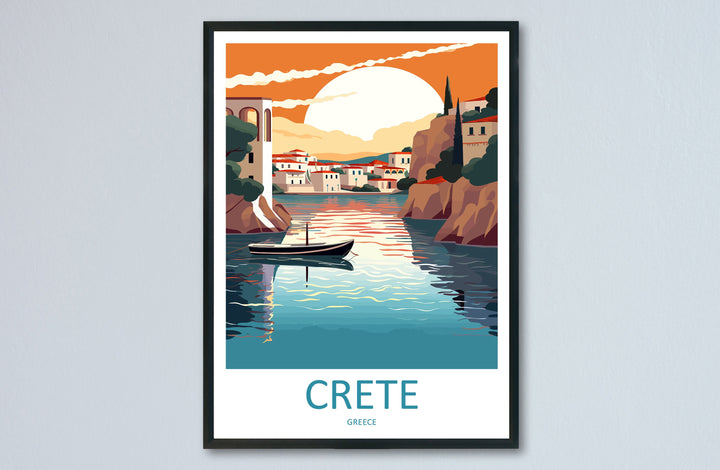 Crete Travel Print Wall Art Crete Greece Wall Hanging Home Decoration Crete Gift Art Lovers Wall Art Print Crete Wall Décor Greece Poster