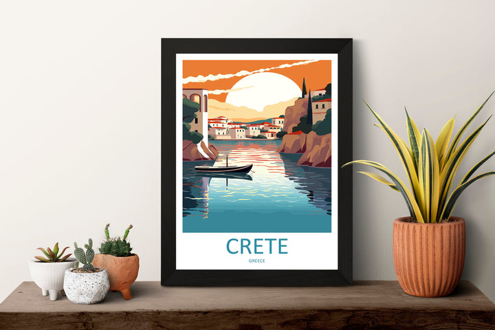 Crete Travel Print Wall Art Crete Greece Wall Hanging Home Decoration Crete Gift Art Lovers Wall Art Print Crete Wall Décor Greece Poster