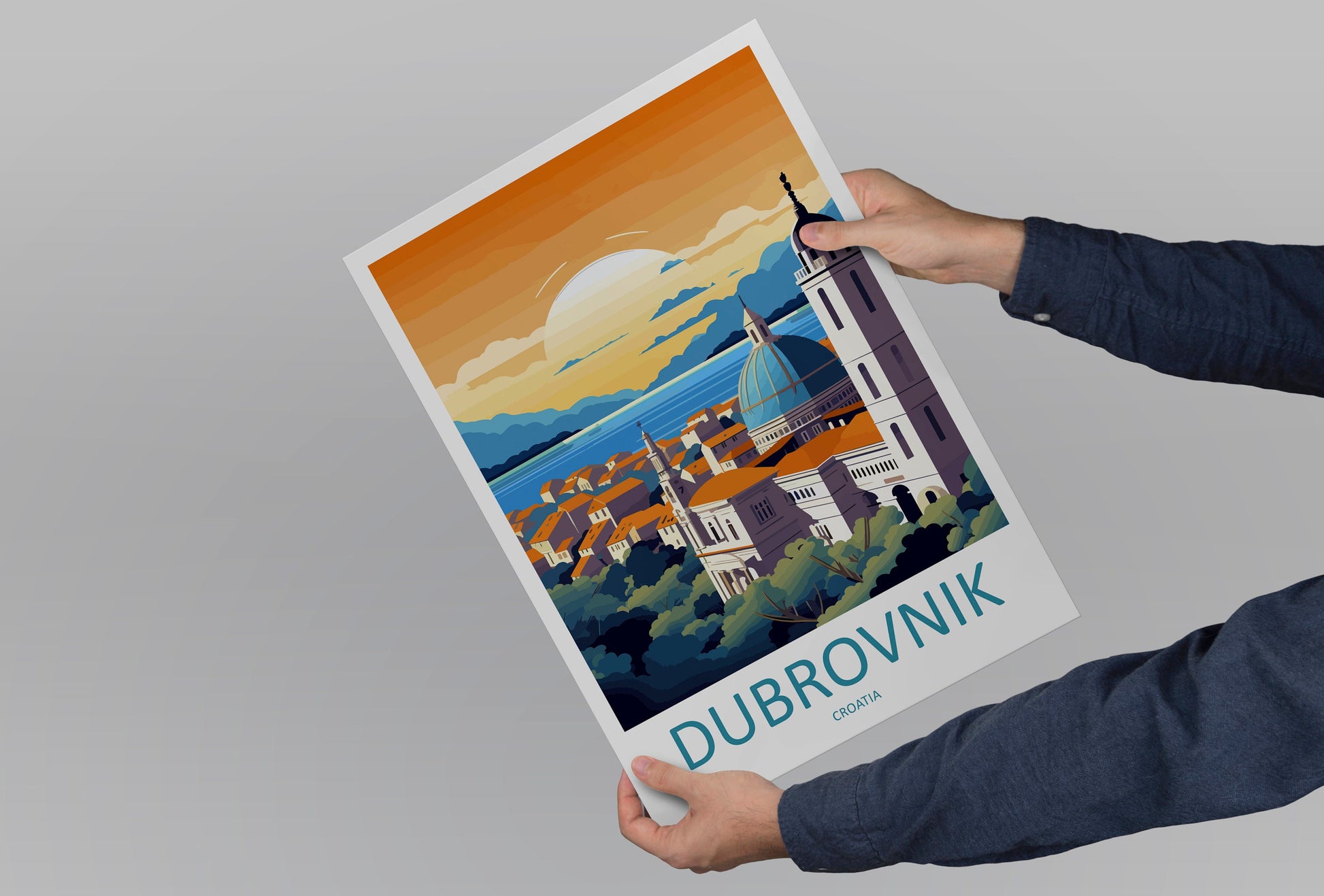 Dubrovnik Print Dubrovnik Home Decor Landscape Art Print Dubrovnik Wall Art for Croatia Enthusiast Gift Wall Hanging Dubrovnik Croatia Print