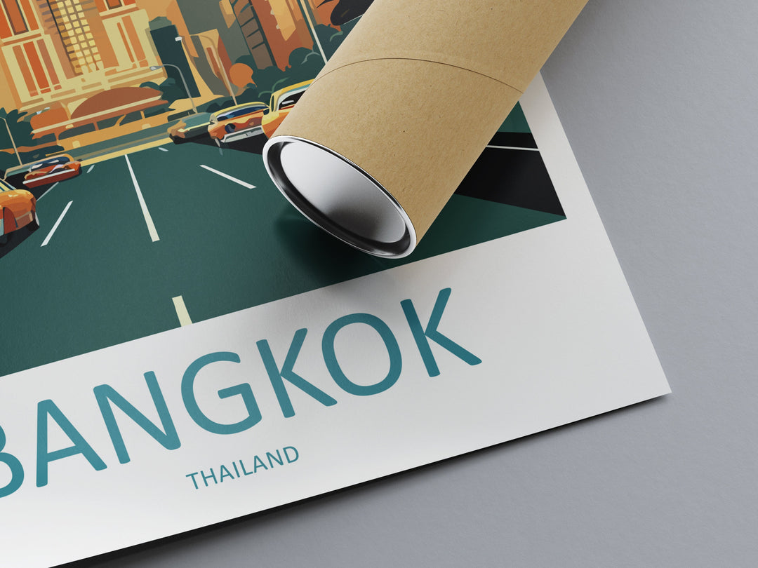 Bangkok Travel Print Wall Art Bangkok Wall Hanging Home Decor Bangkok Gift Art Lovers Wall Art Thailand Travel Print Gift Thai Travel Art