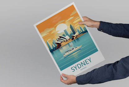 Sydney Opera House Travel Print Wall Art Sydney Wall Hanging Home Décor Sydney Gift Art Lovers Wall Art Australia Travel Print Opera House