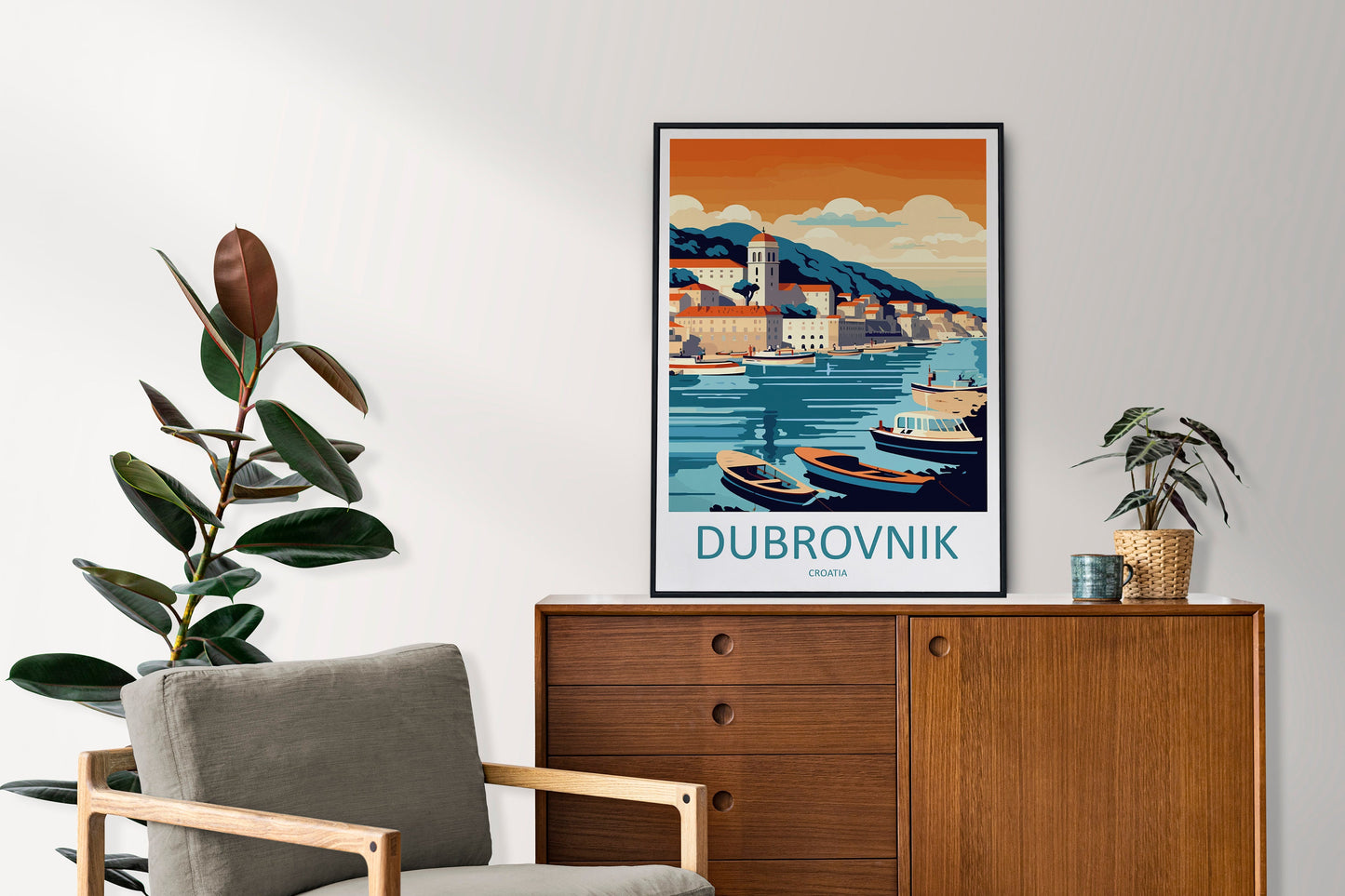Dubrovnik Print Dubrovnik Home Decor Landscape Art Print Dubrovnik Wall Art for Croatia Enthusiast Gift Wall Hanging Dubrovnik Croatia Print