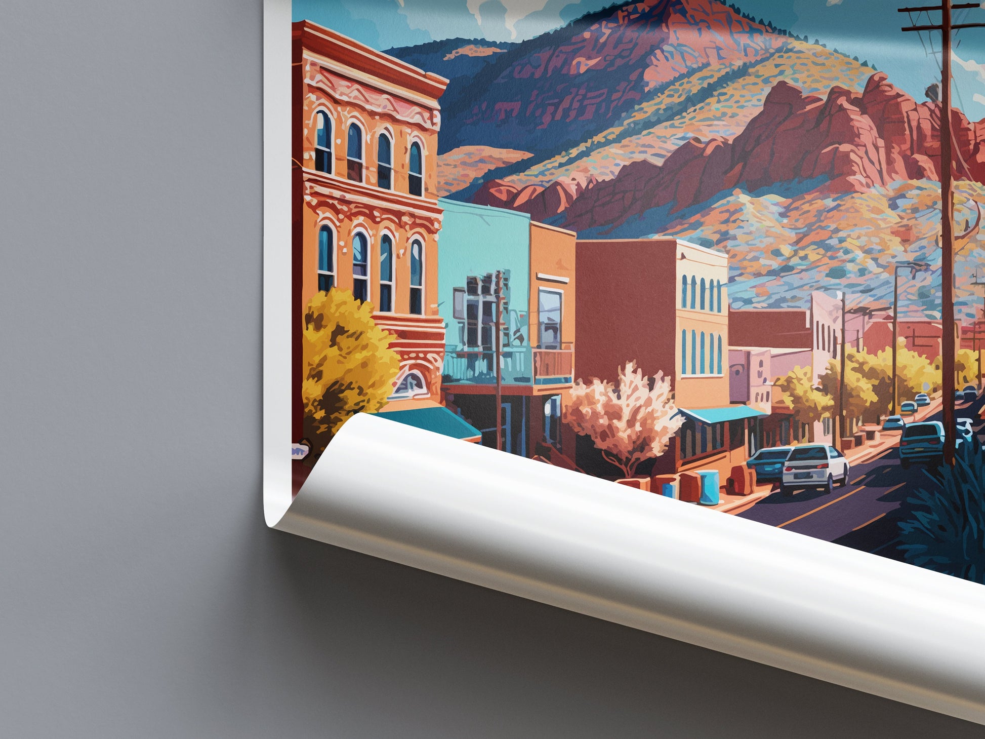 Bisbee Travel Print Wall Art Bisbee Lake Wall Hanging Home Décor Bisbee Lake Gift Art Lovers Arizona Art Lover Gift Arizona Print