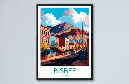 Bisbee Travel Print Wall Art Bisbee Lake Wall Hanging Home Décor Bisbee Lake Gift Art Lovers Arizona Art Lover Gift Arizona Print