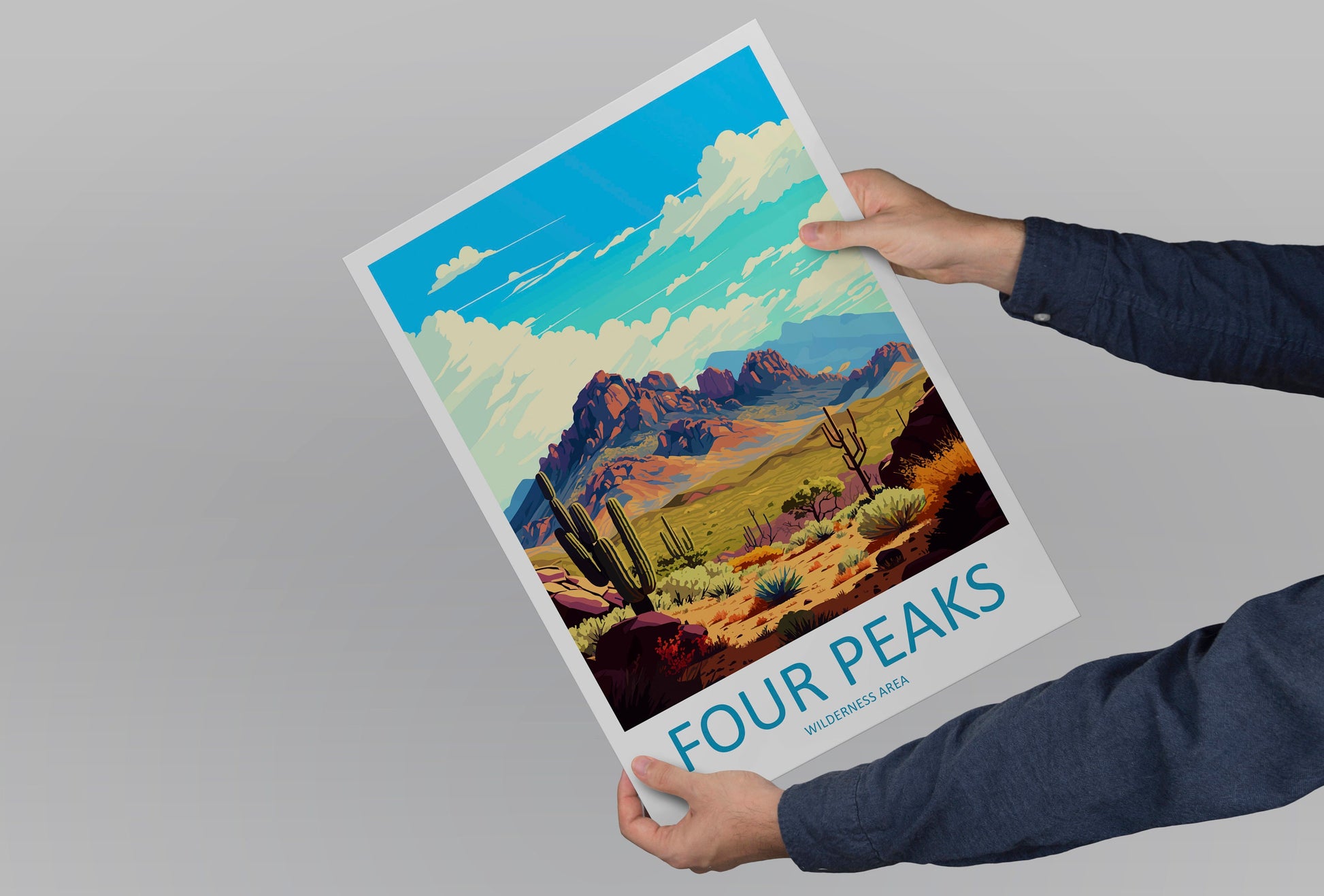 Four Peaks Wilderness Area Travel Print Wall Art Four Peaks Wall Hanging Home Décor Four Peaks Gift Art Lovers Arizona Art Lover Arizona